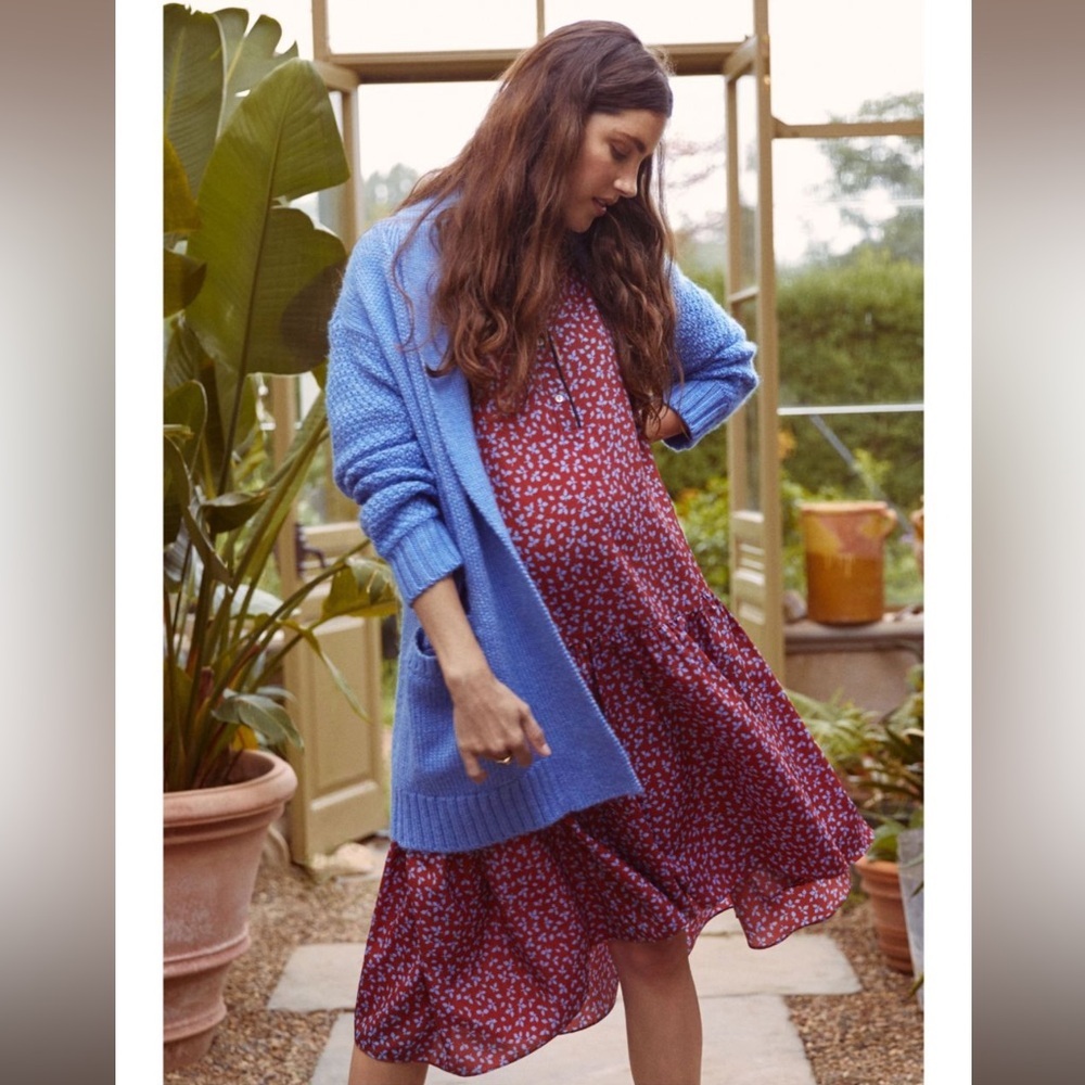 Hatch Maternity the Willow Dress in Spice Falling Leaves